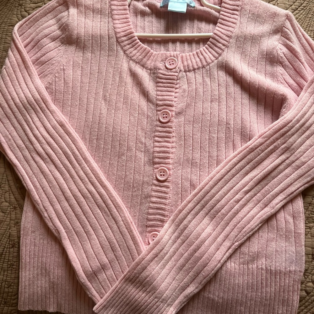 Pink Ribbed Women's Sweater - Picture 2 of 3